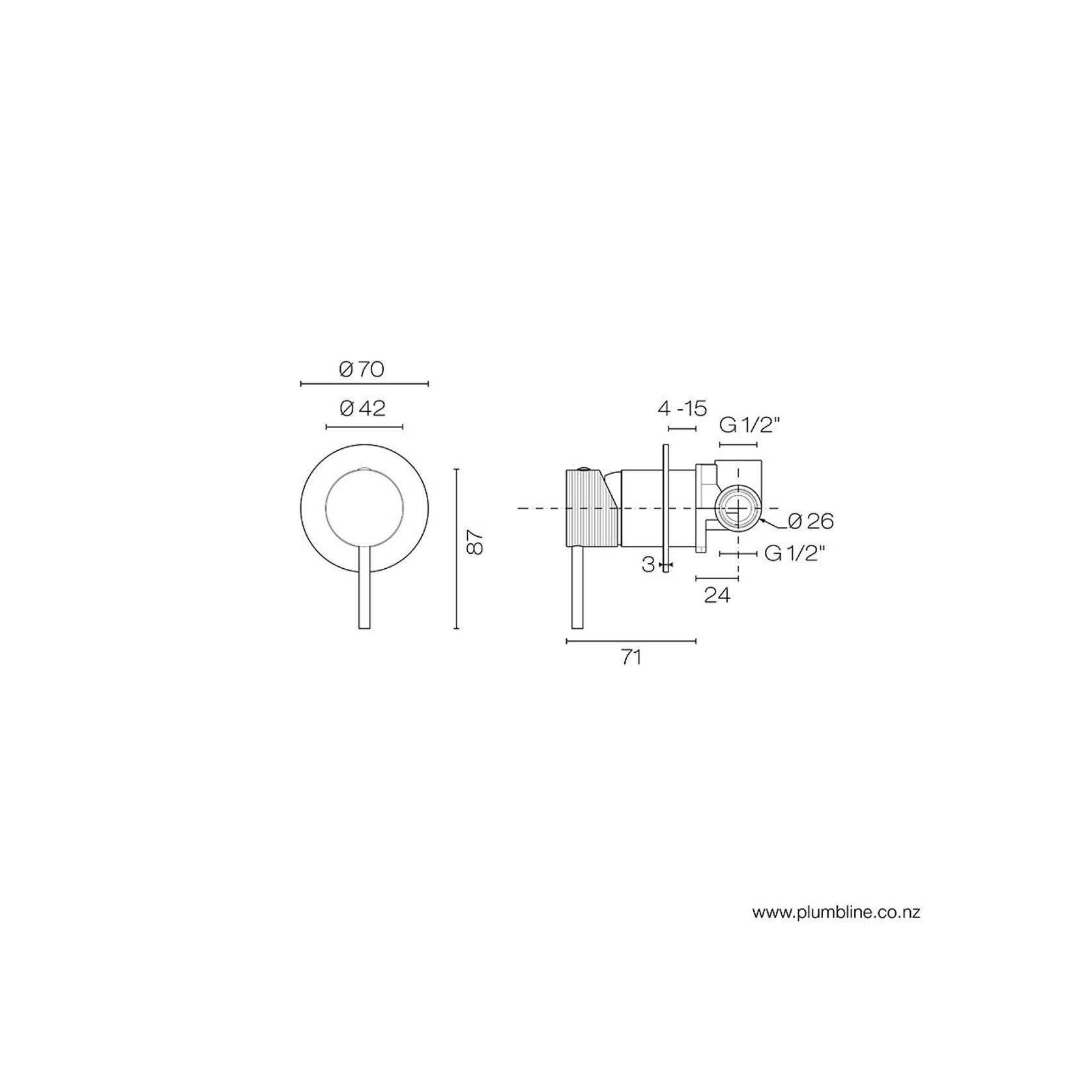 Oli 316 Shower Mixer With Linea Handle gallery detail image