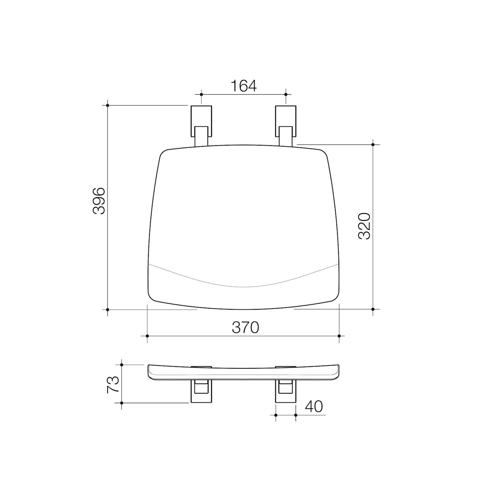 Opal Support Shower Seat Folding gallery detail image