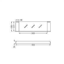 Bianca Metal Shower Shelf | Brushed Nickel gallery detail image