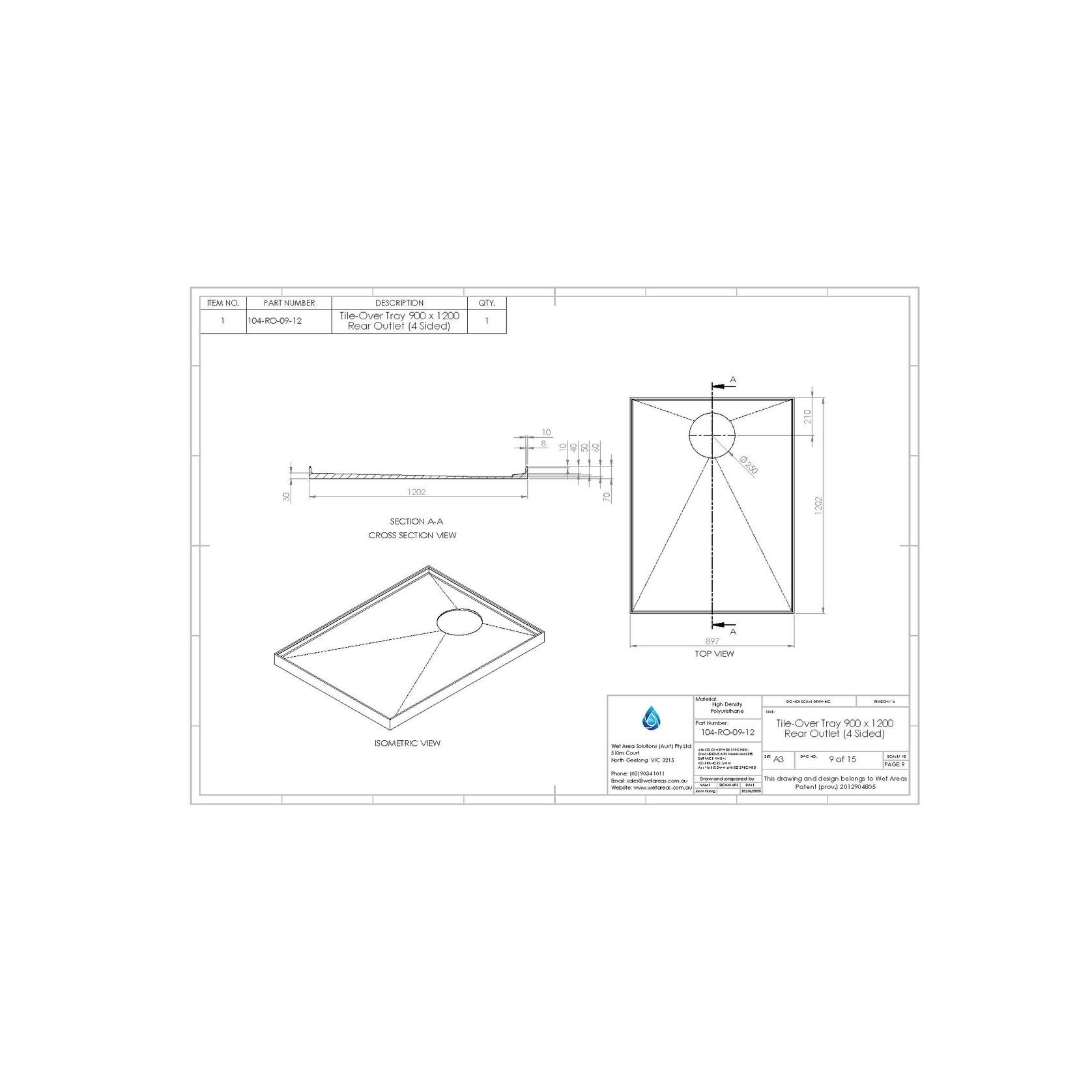 Custom Sized Tile-Over Shower Tray gallery detail image
