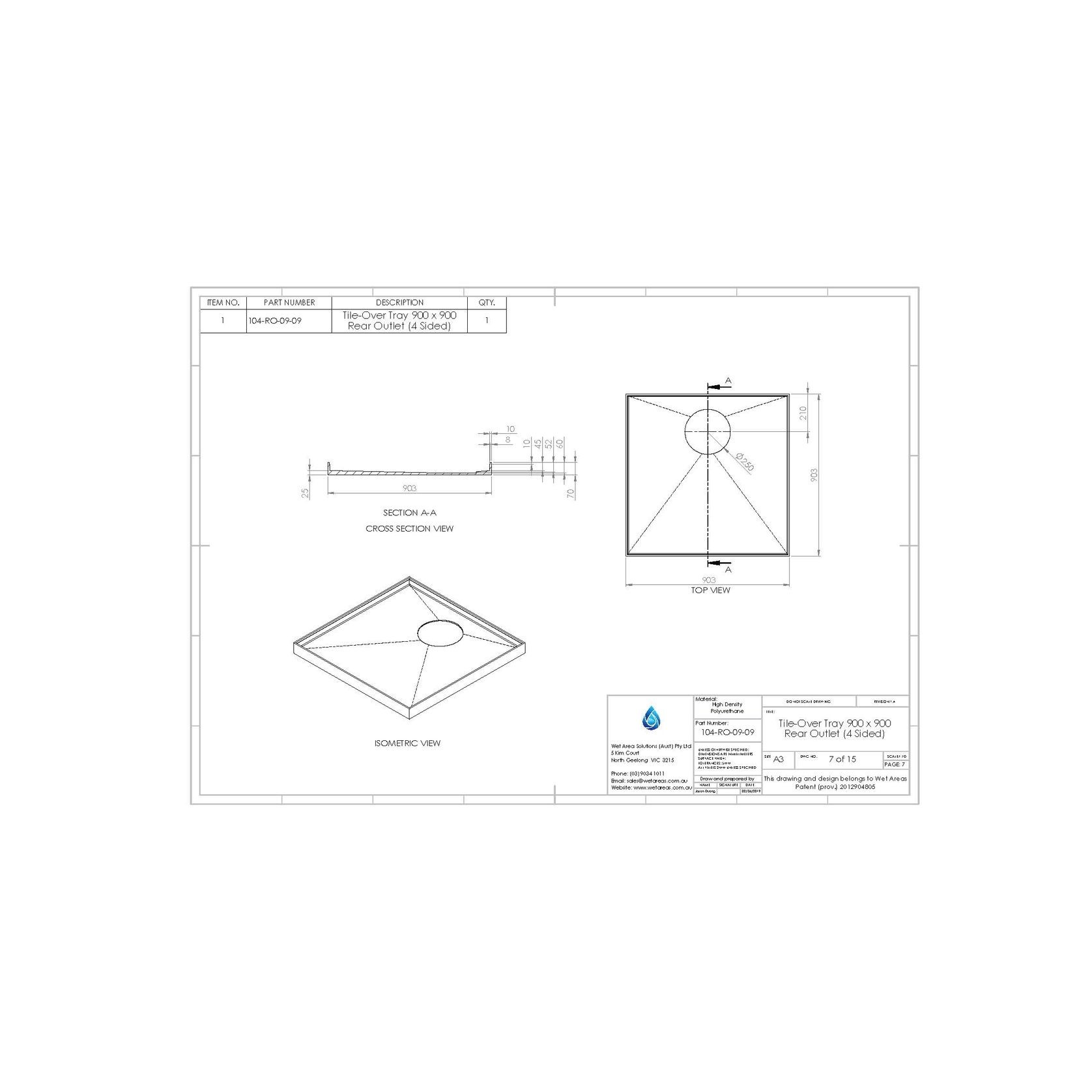 Custom Sized Tile-Over Shower Tray gallery detail image