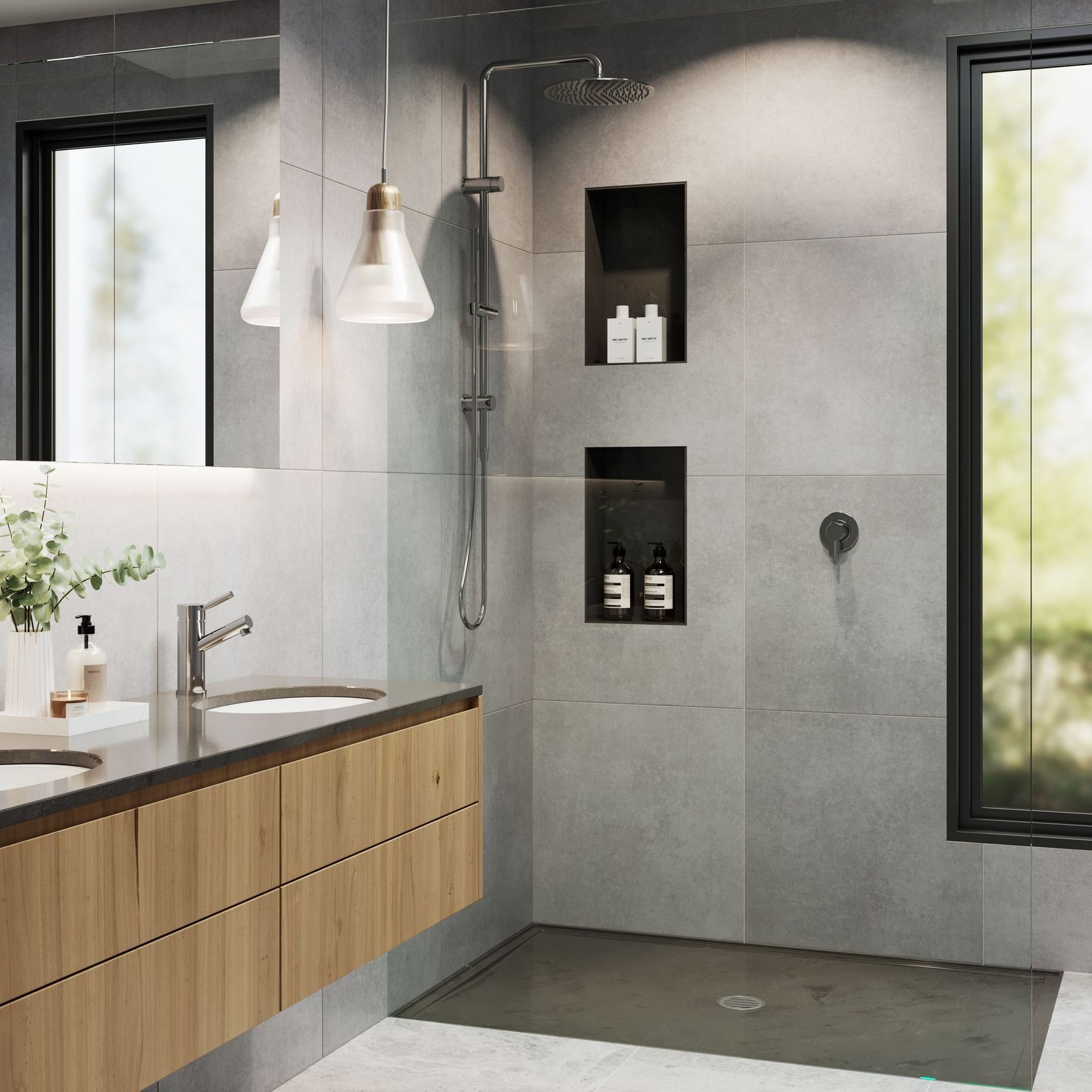 Custom Sized Solid Surface Shower Base gallery detail image