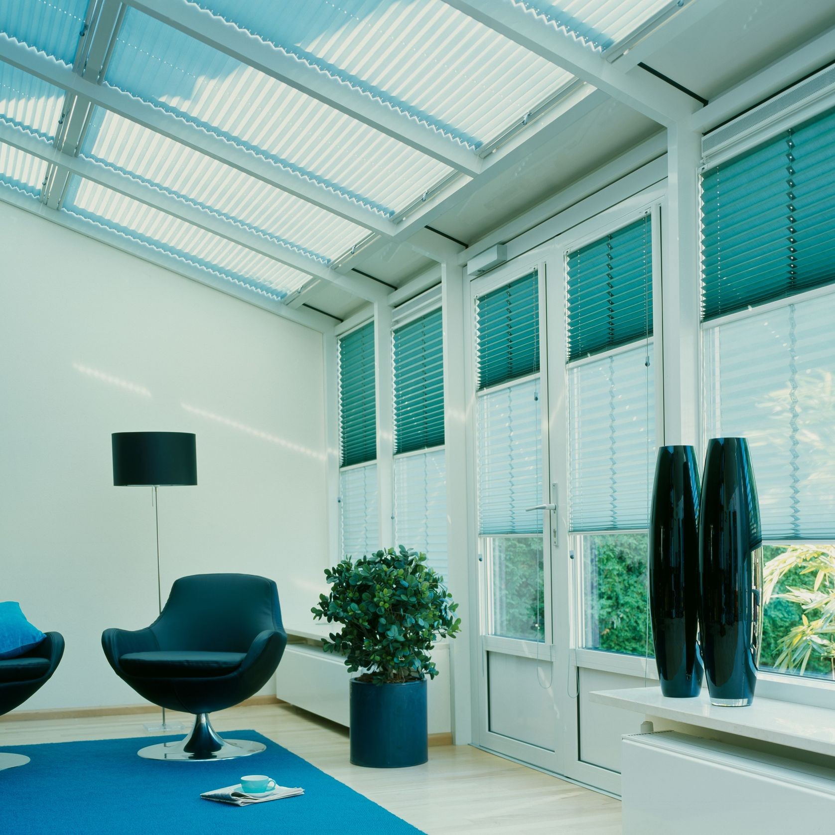 Skylight Gravity Drop Cord Operated | Pleated Blind gallery detail image