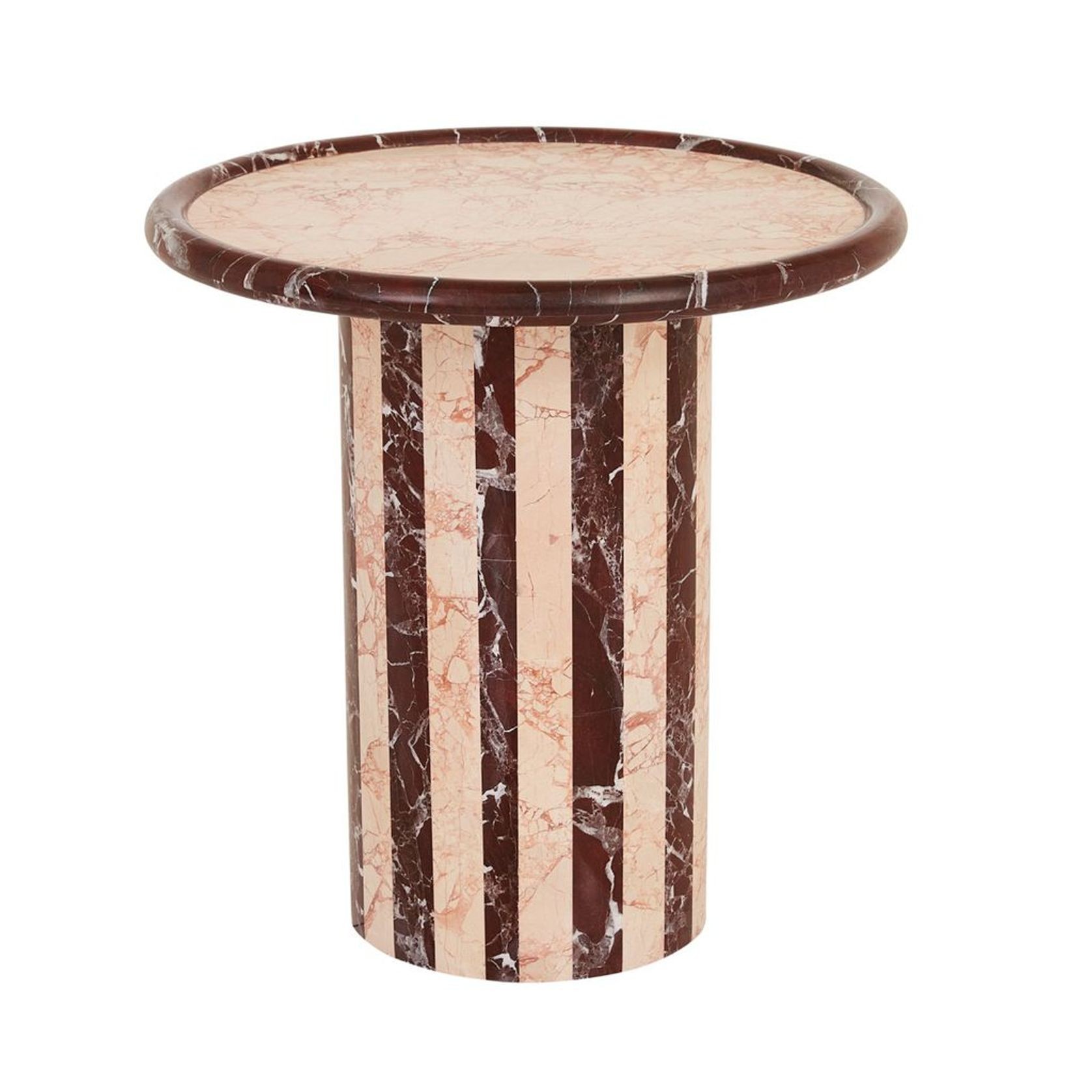Pippa Stripe Marble Side Table gallery detail image