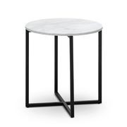 Ellie Marble Round Side Table | White & Black gallery detail image