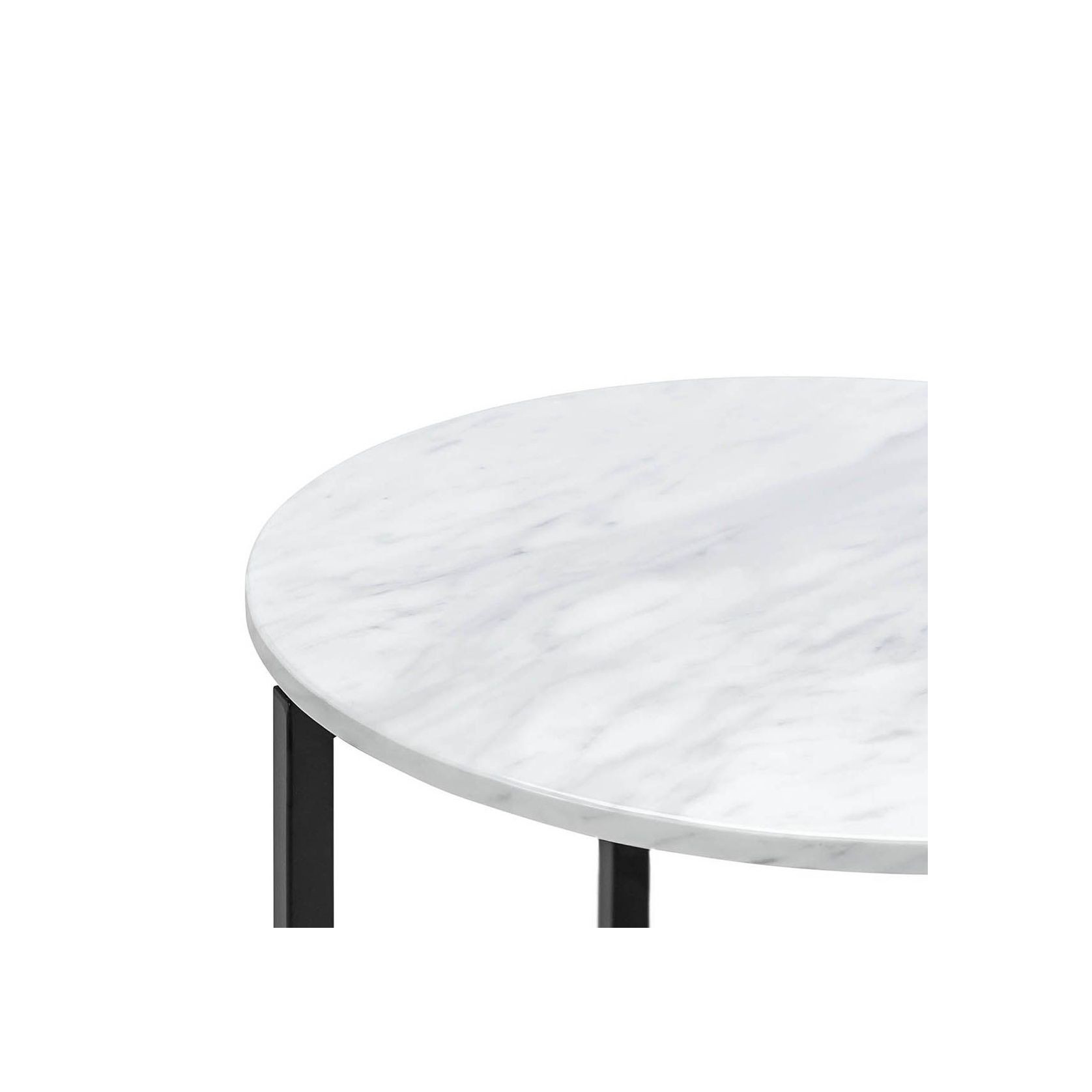 Ellie Marble Round Side Table | White & Black gallery detail image