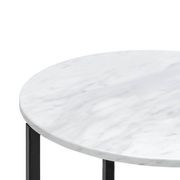 Ellie Marble Round Side Table | White & Black gallery detail image