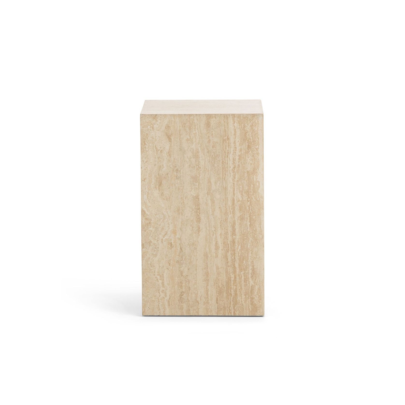 Cubie Plinth Small | Cream Travertine gallery detail image