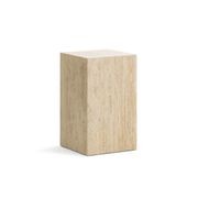 Cubie Plinth Small | Cream Travertine gallery detail image