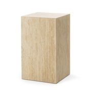 Cubie Plinth Small | Cream Travertine gallery detail image