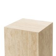 Cubie Plinth Small | Cream Travertine gallery detail image
