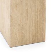 Cubie Plinth Small | Cream Travertine gallery detail image