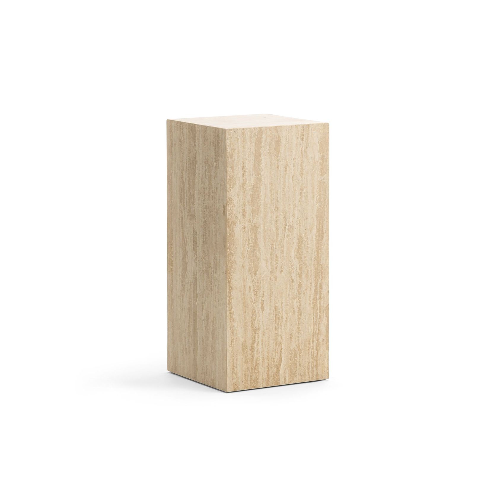 Cubie Plinth Medium | Cream Travertine gallery detail image