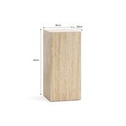 Cubie Plinth Medium | Cream Travertine gallery detail image