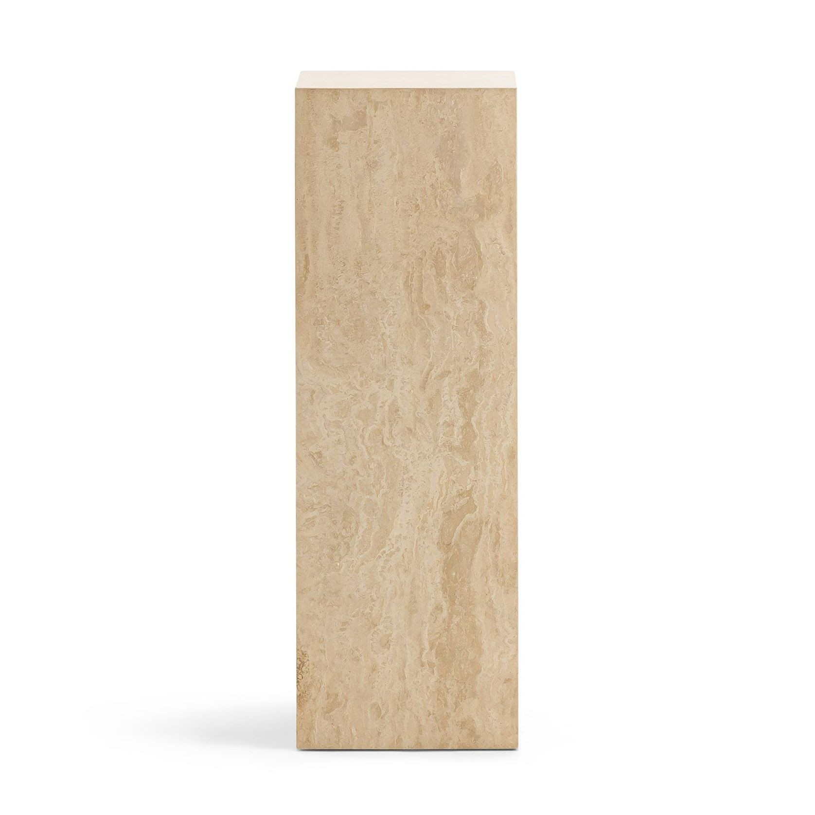Cubie Plinth Tall | Cream Travertine gallery detail image