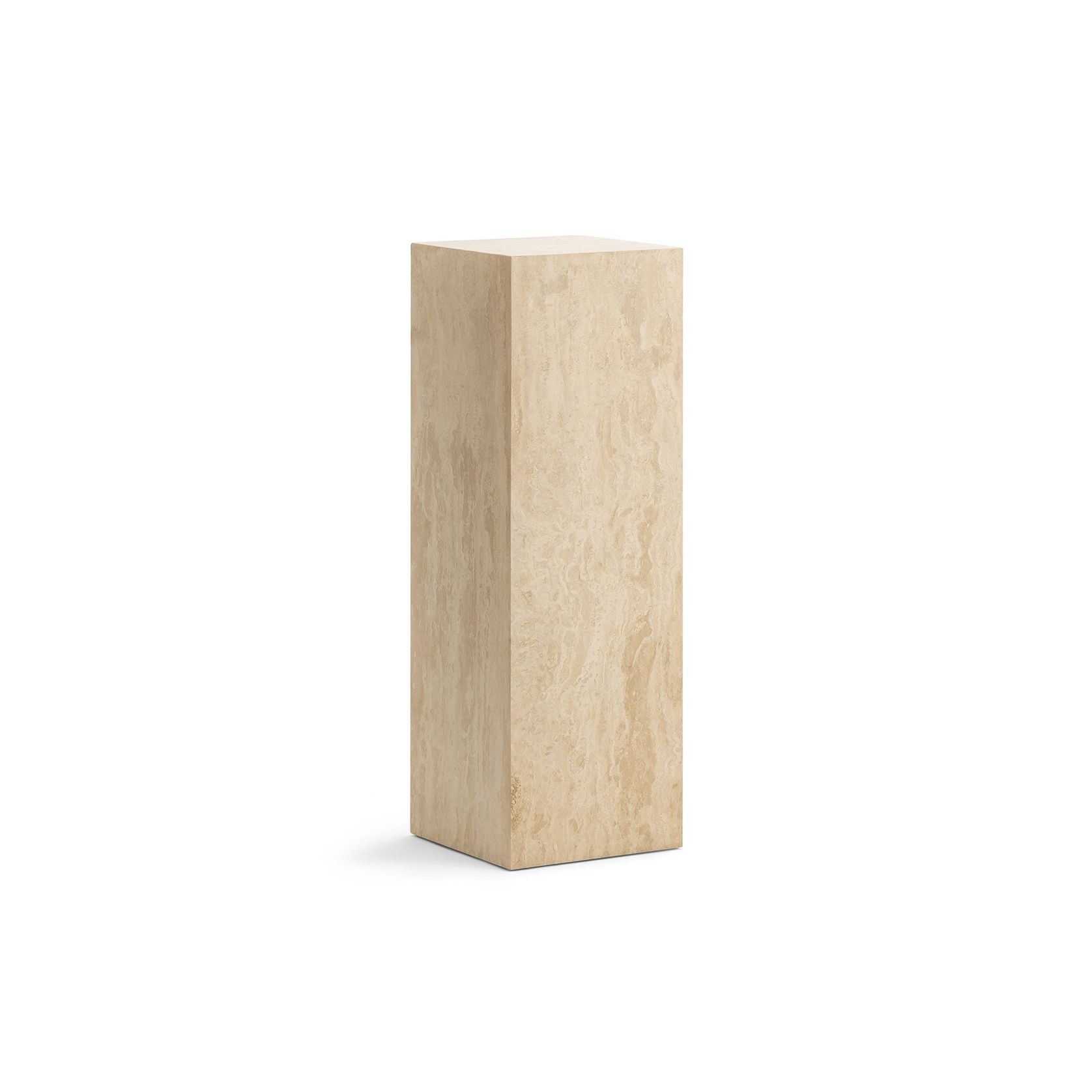 Cubie Plinth Tall | Cream Travertine gallery detail image