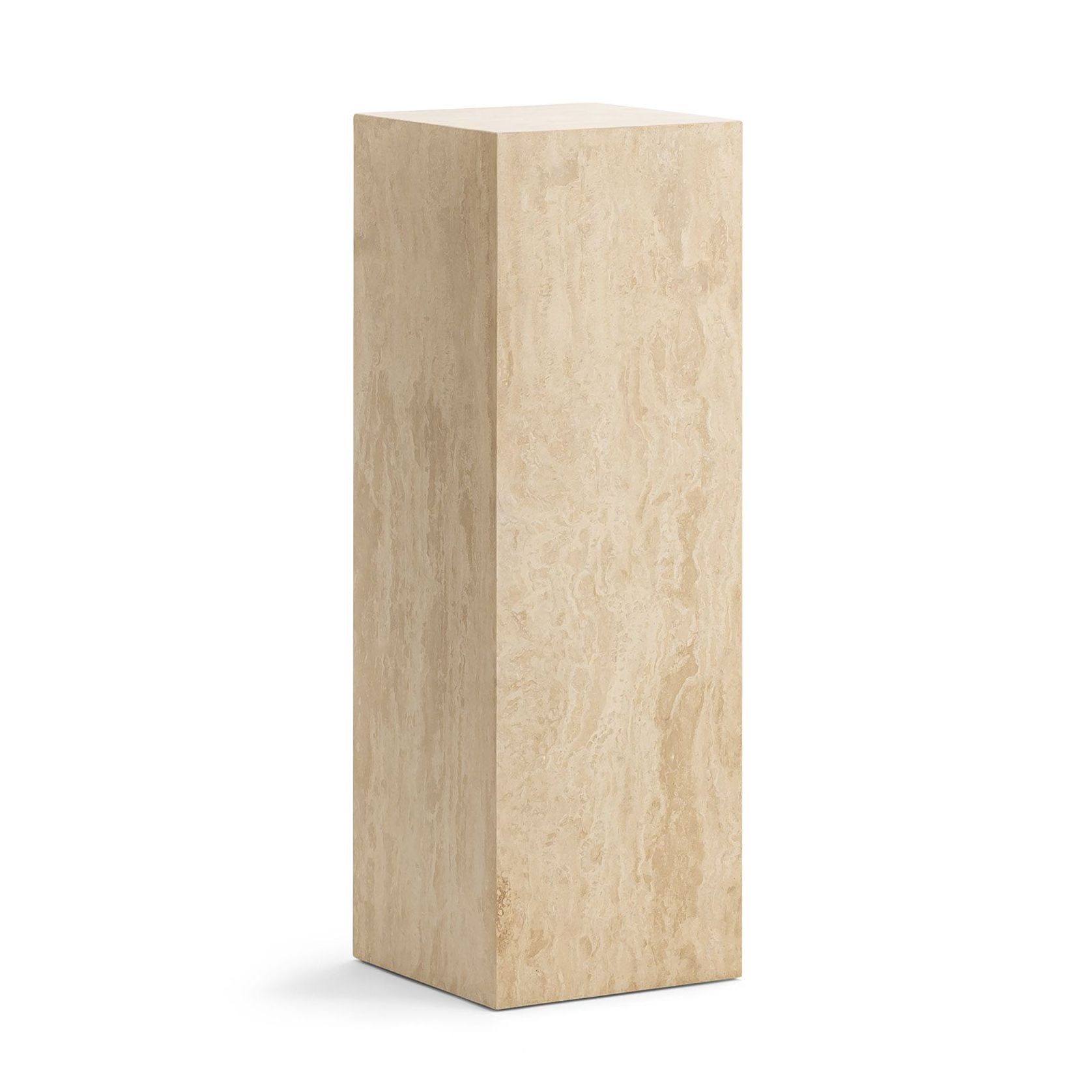 Cubie Plinth Tall | Cream Travertine gallery detail image