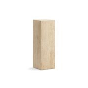 Cubie Plinth Tall | Cream Travertine gallery detail image