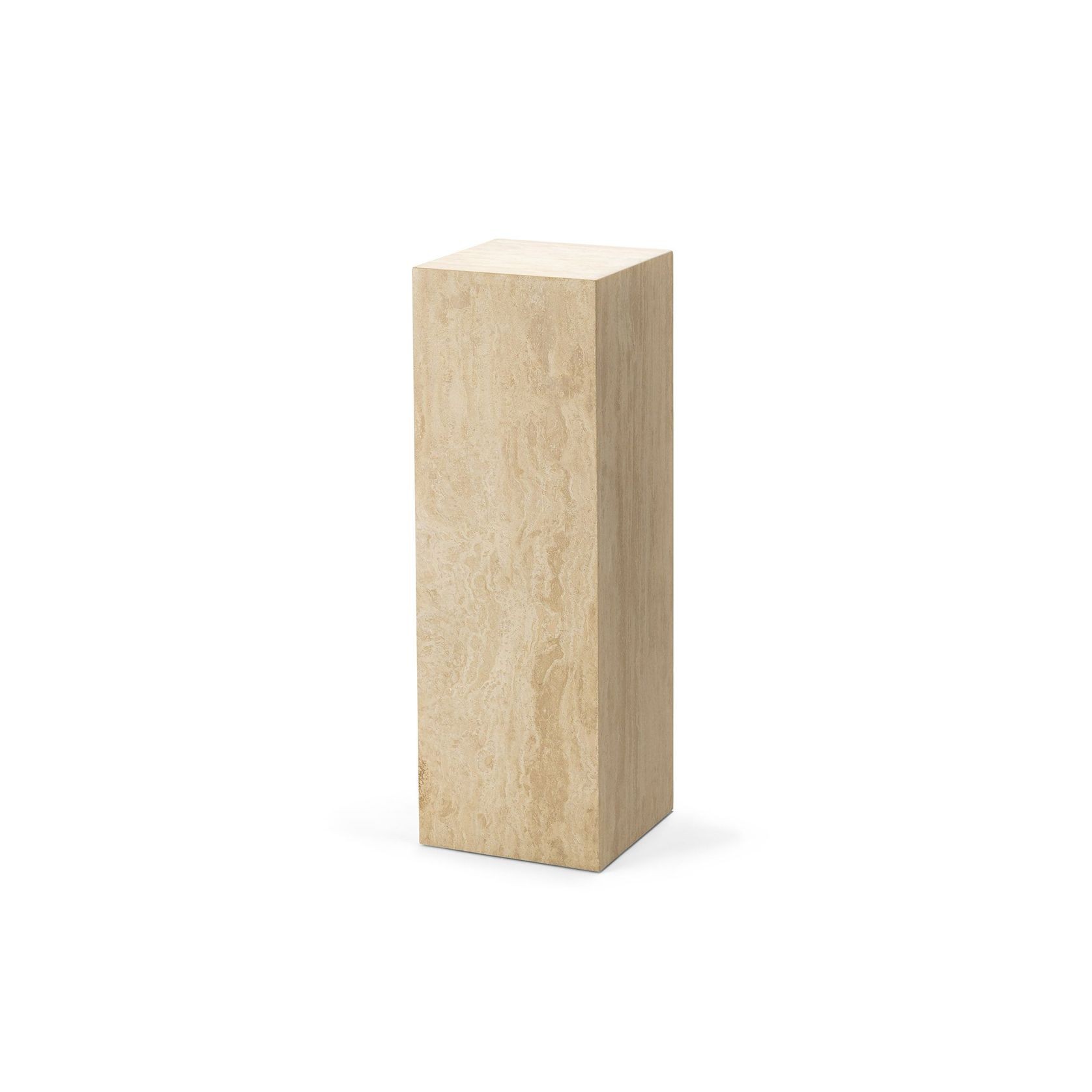 Cubie Plinth Tall | Cream Travertine gallery detail image