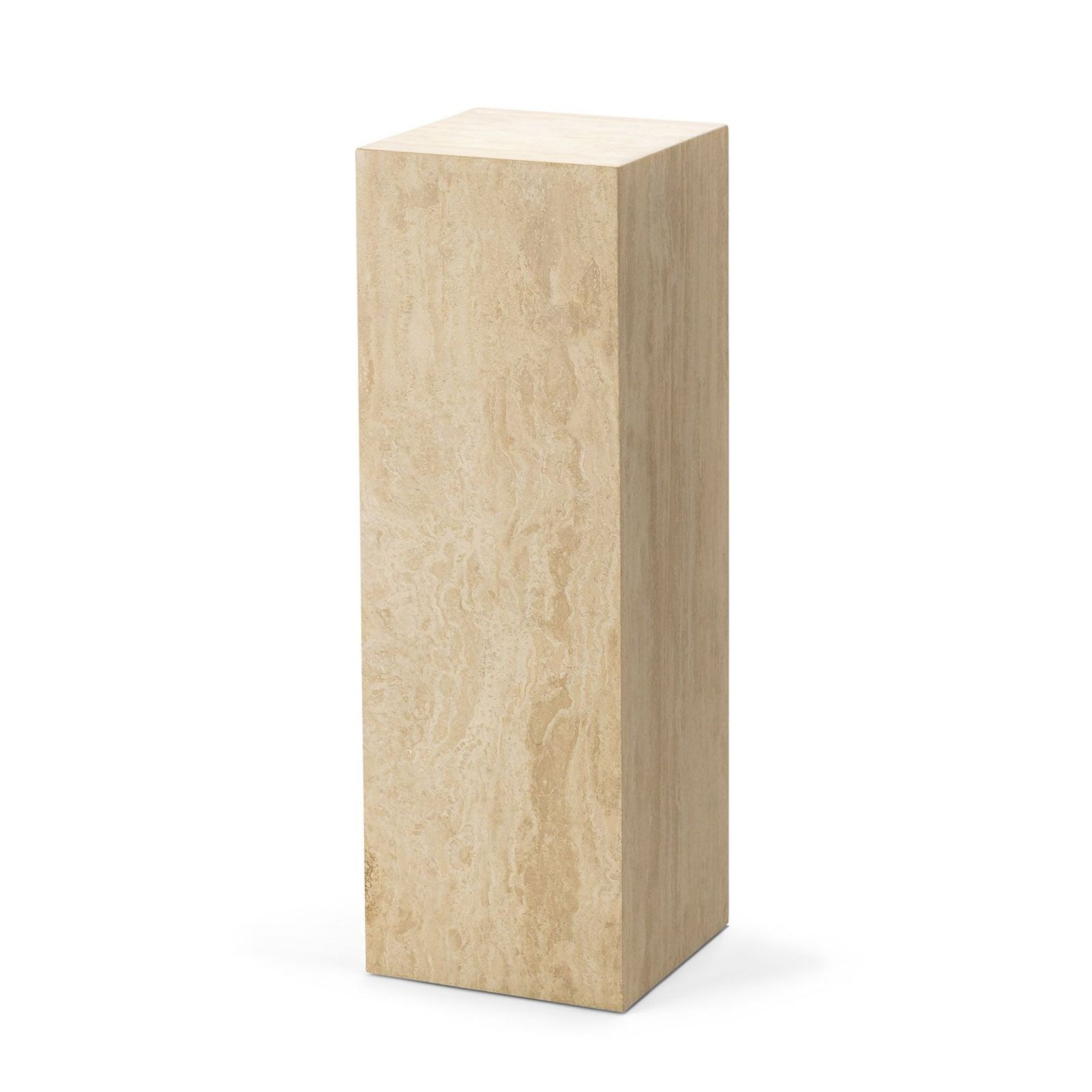 Cubie Plinth Tall | Cream Travertine gallery detail image
