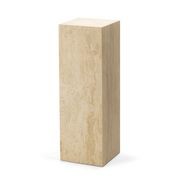 Cubie Plinth Tall | Cream Travertine gallery detail image