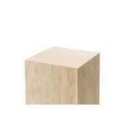 Cubie Plinth Tall | Cream Travertine gallery detail image