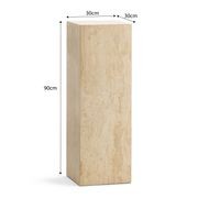 Cubie Plinth Tall | Cream Travertine gallery detail image