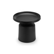 Palemo Round Pedestal Tray Side Table | Matte Black gallery detail image