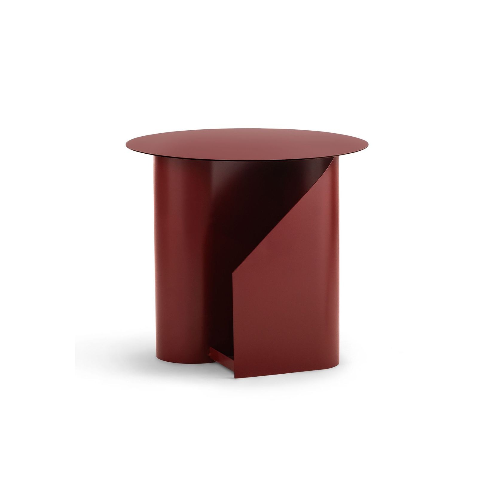 Zeke Round Side Table | Merlot Red gallery detail image