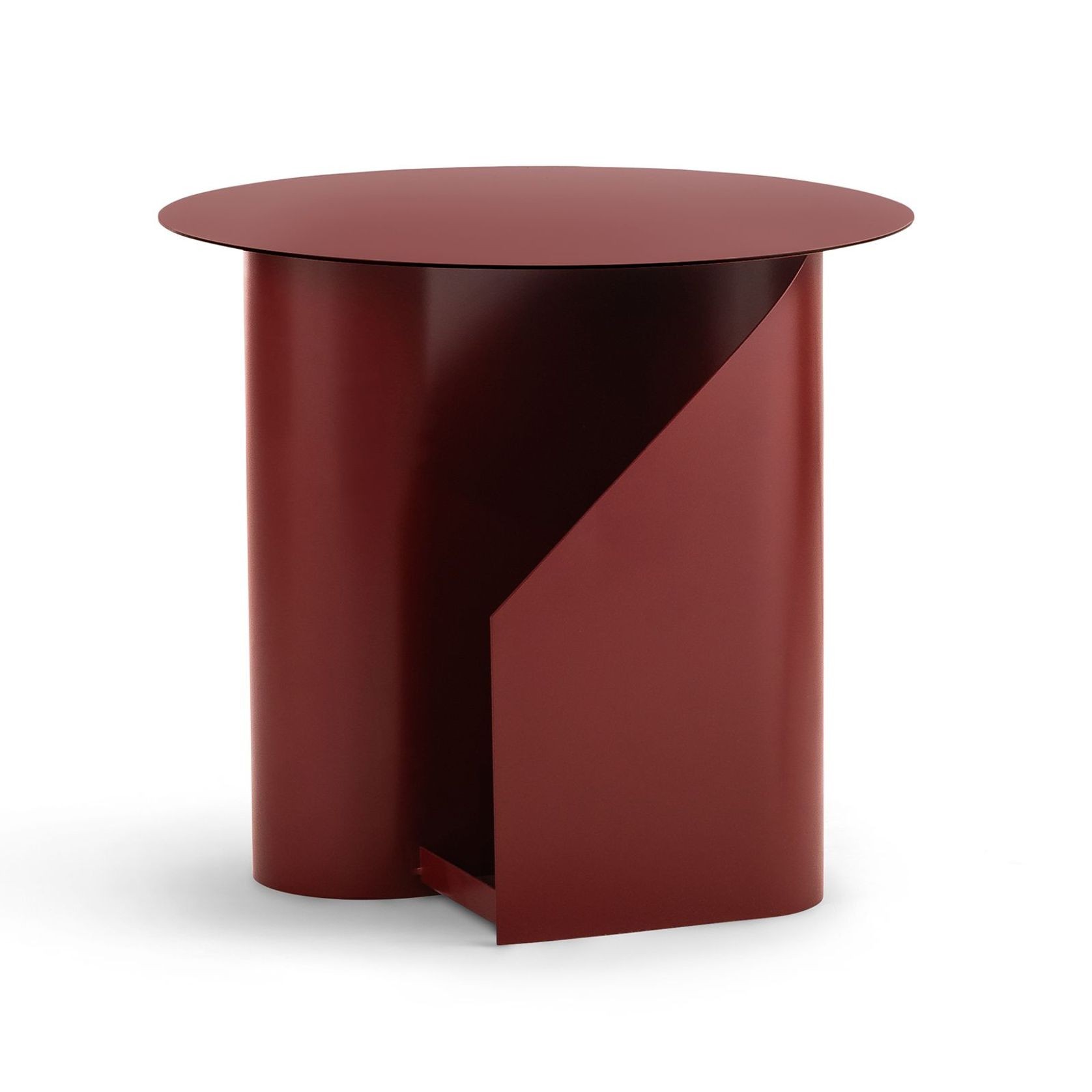 Zeke Round Side Table | Merlot Red gallery detail image