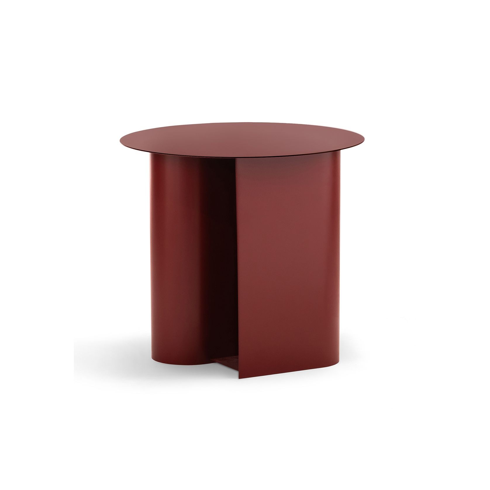 Zeke Round Side Table | Merlot Red gallery detail image