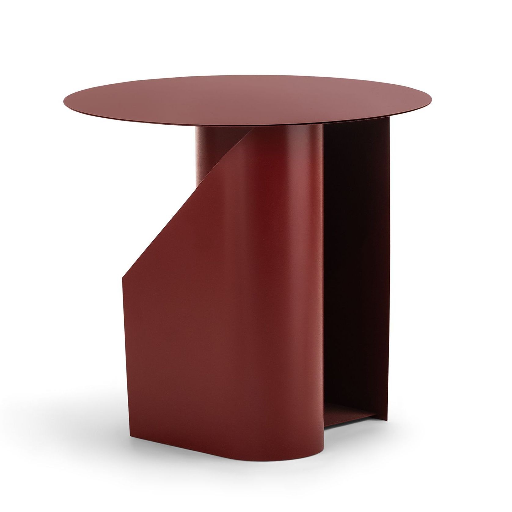 Zeke Round Side Table | Merlot Red gallery detail image