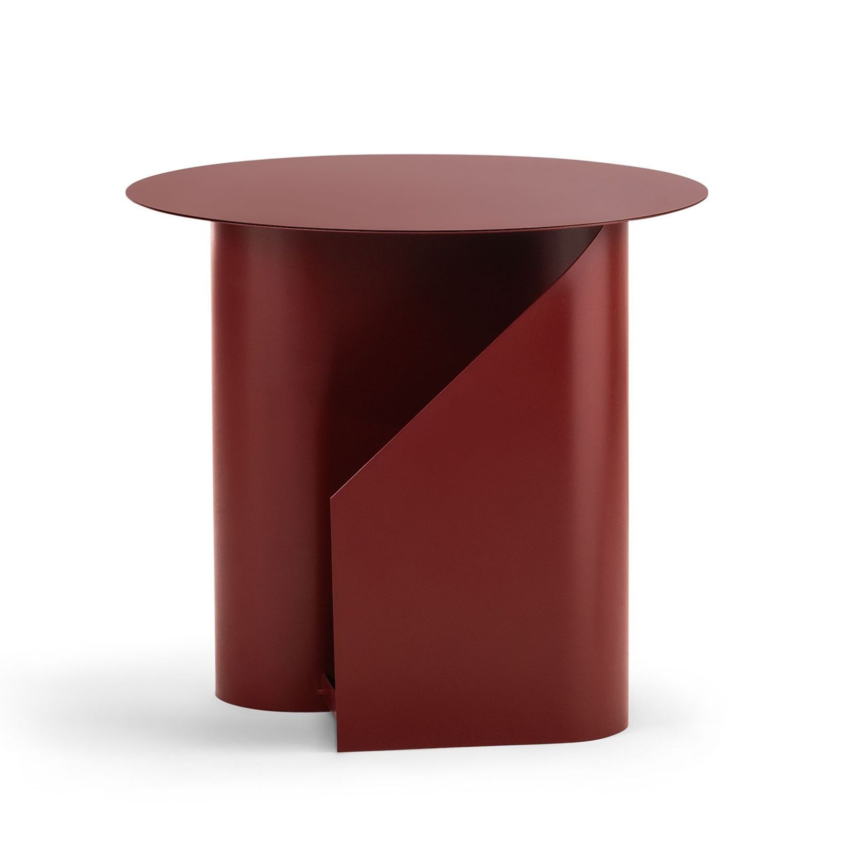 Zeke Round Side Table | Merlot Red gallery detail image