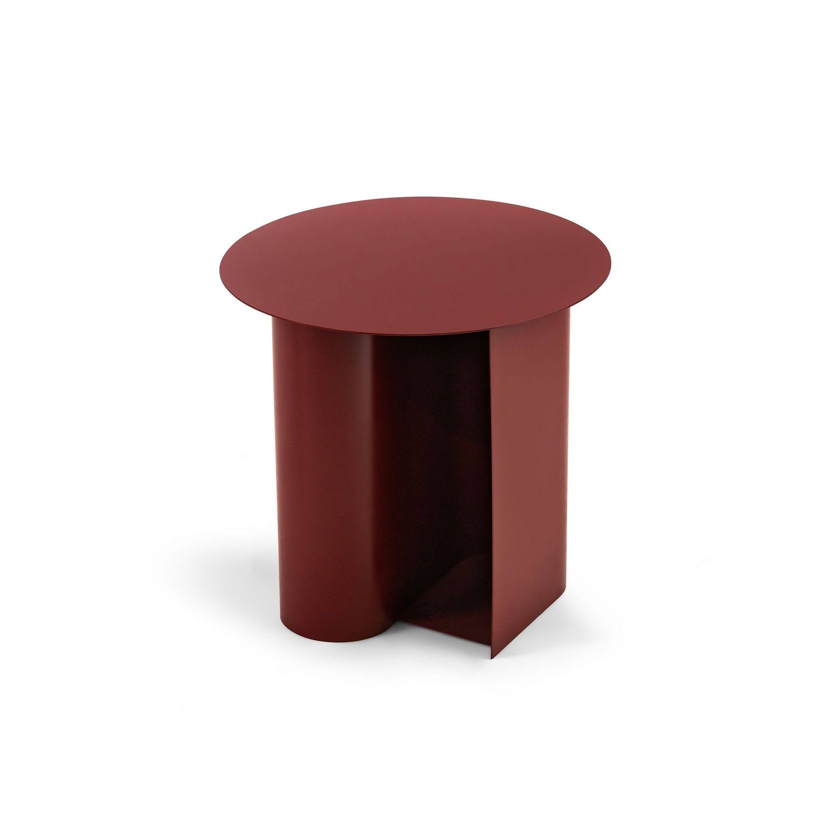 Zeke Round Side Table | Merlot Red gallery detail image