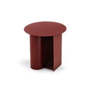 Zeke Round Side Table | Merlot Red gallery detail image