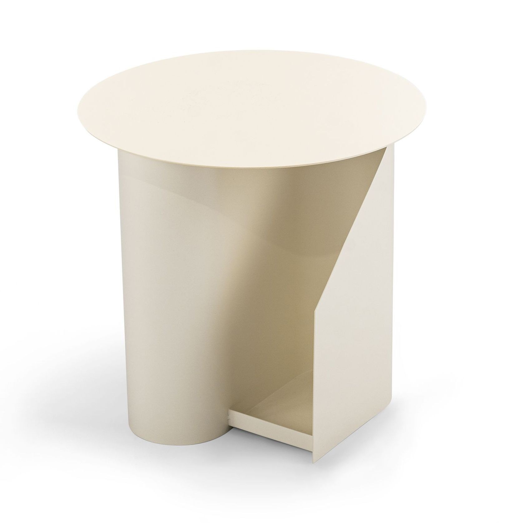 Zeke Round Side Table | Beige Cream gallery detail image
