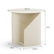 Zeke Round Side Table | Beige Cream gallery detail image