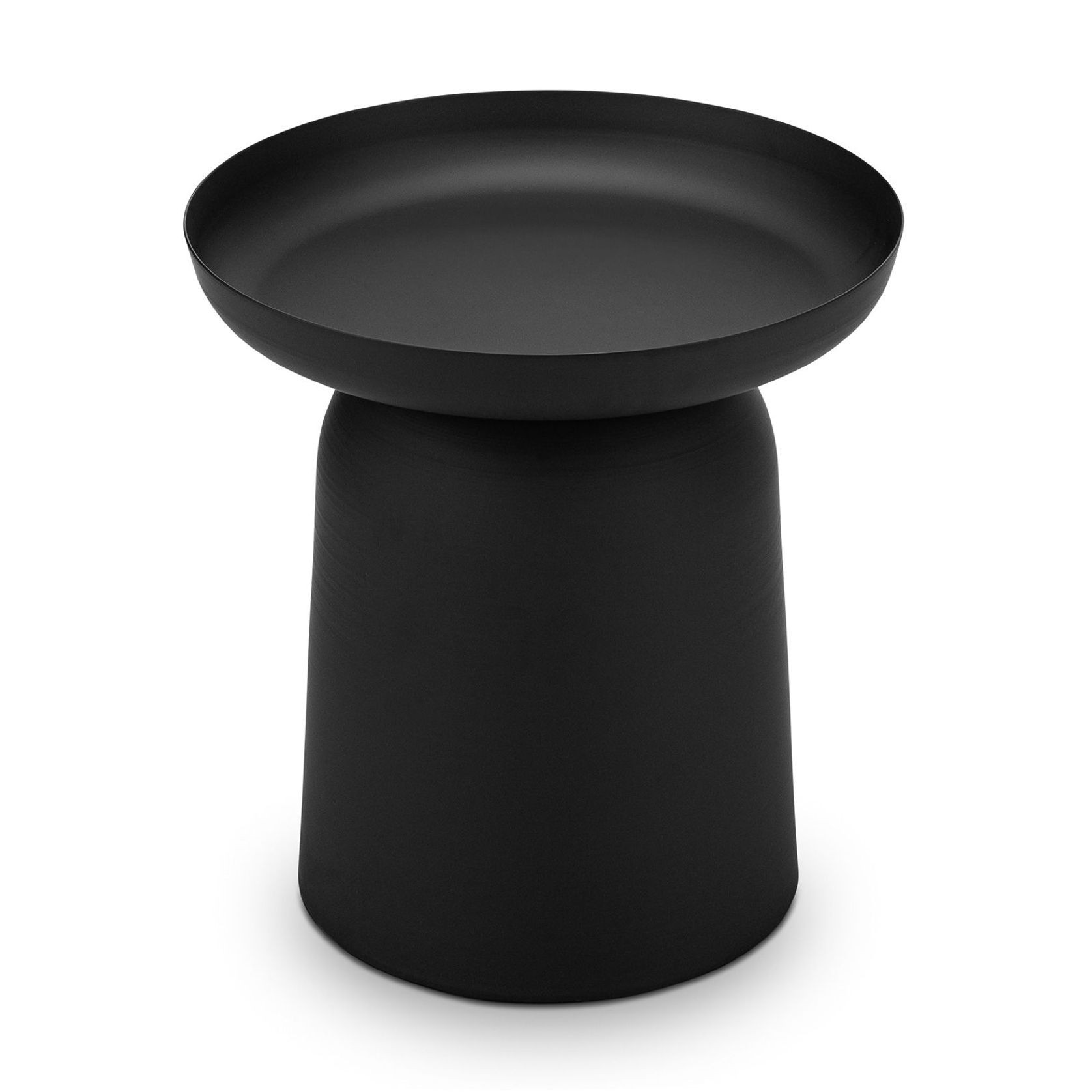 Sirkel Round Pedestal Side Table | Matte Black gallery detail image