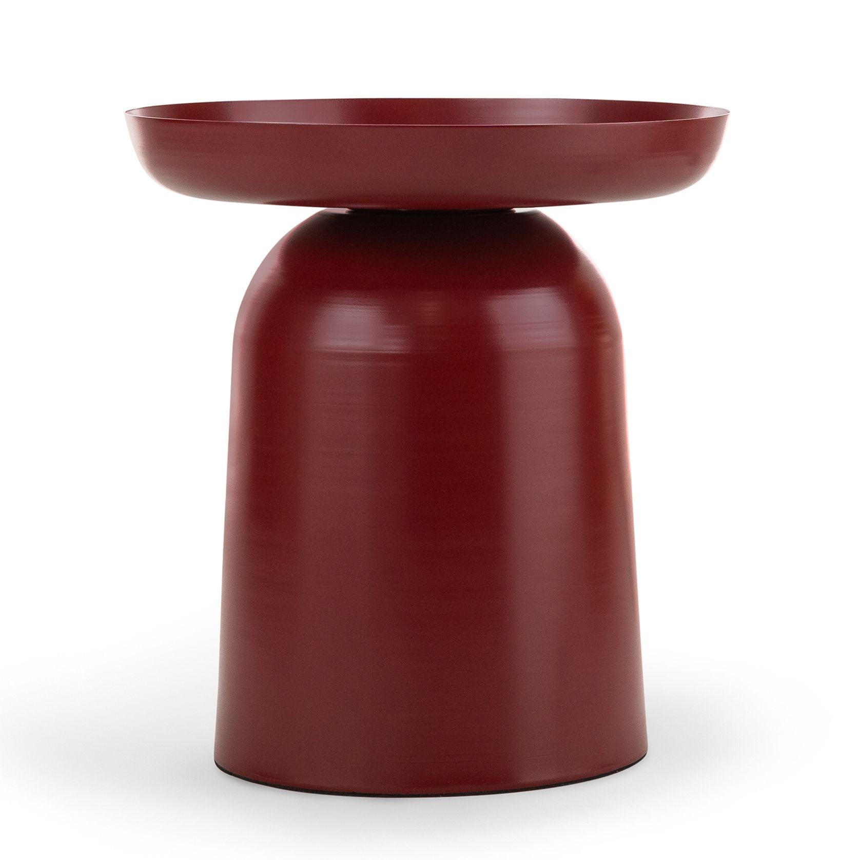 Sirkel Round Pedestal Side Table | Merlot Red gallery detail image