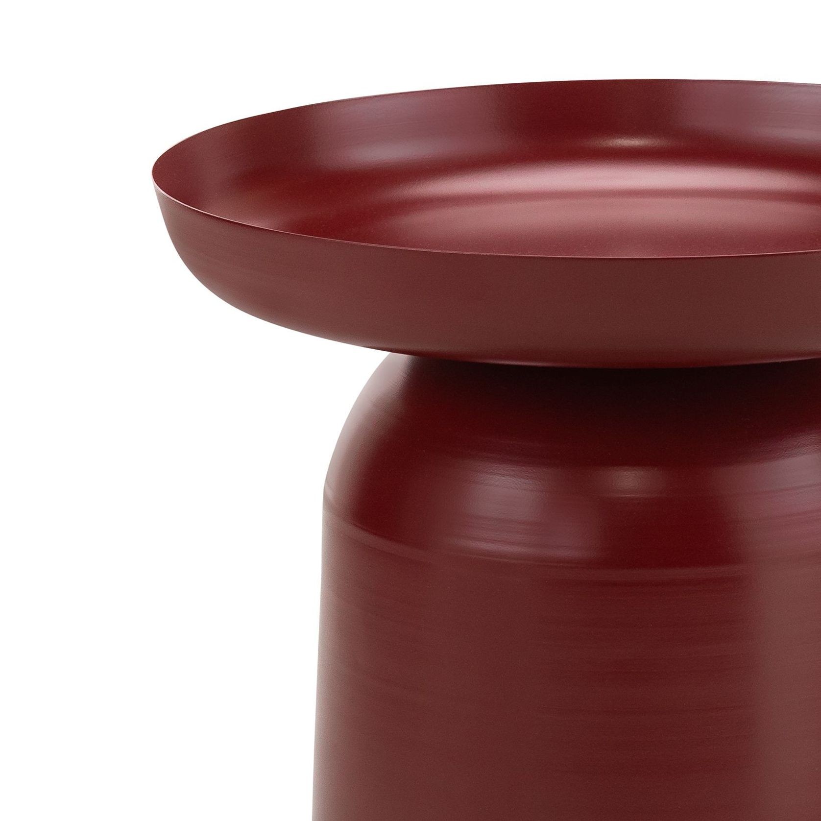 Sirkel Round Pedestal Side Table | Merlot Red gallery detail image