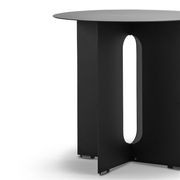 Kiyo Round Steel Side Table | Matte Black gallery detail image