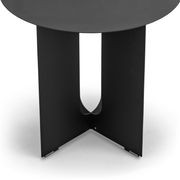 Kiyo Round Steel Side Table | Matte Black gallery detail image