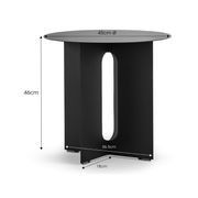 Kiyo Round Steel Side Table | Matte Black gallery detail image