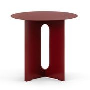 Kiyo Round Steel Side Table | Merlot Red gallery detail image