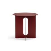 Kiyo Round Steel Side Table | Merlot Red gallery detail image