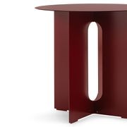 Kiyo Round Steel Side Table | Merlot Red gallery detail image