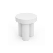 Colum 50cm Round Concrete Side Table | Indoor & Outdoor | White gallery detail image