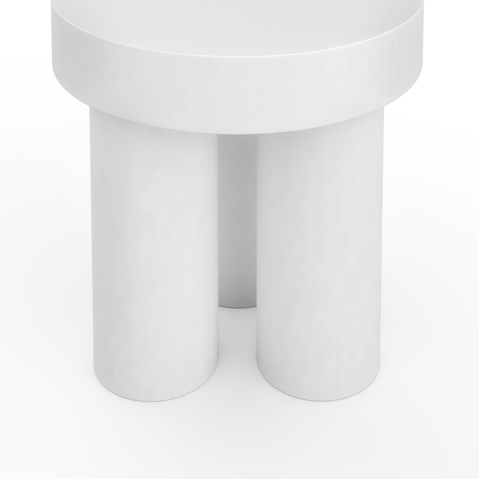 Colum 50cm Round Concrete Side Table | Indoor & Outdoor | White gallery detail image