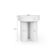 Colum 50cm Round Concrete Side Table | Indoor & Outdoor | White gallery detail image