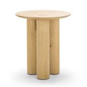 Pila Round Solid Oak Side Table | Natural gallery detail image